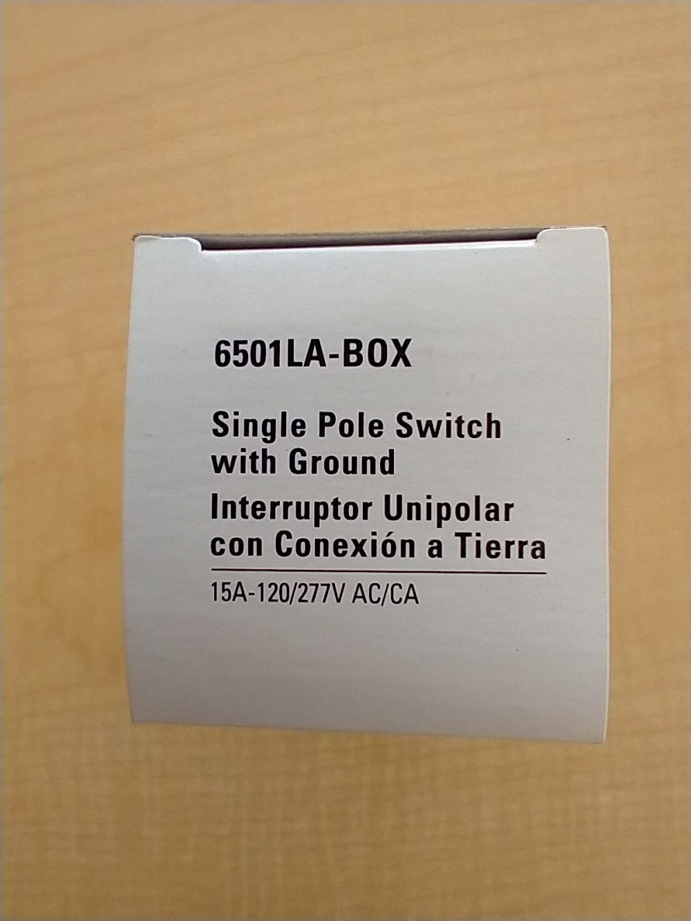 Single Pole Decorator Switch with Ground Light Almond 3