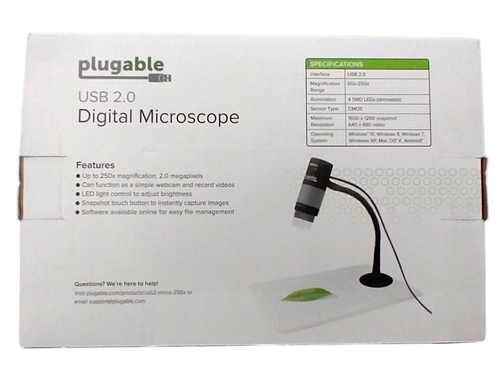 Plugable USB Digital Magnificier Microscope Camera w/ Stand Flexible Arm (250x) - Image 11