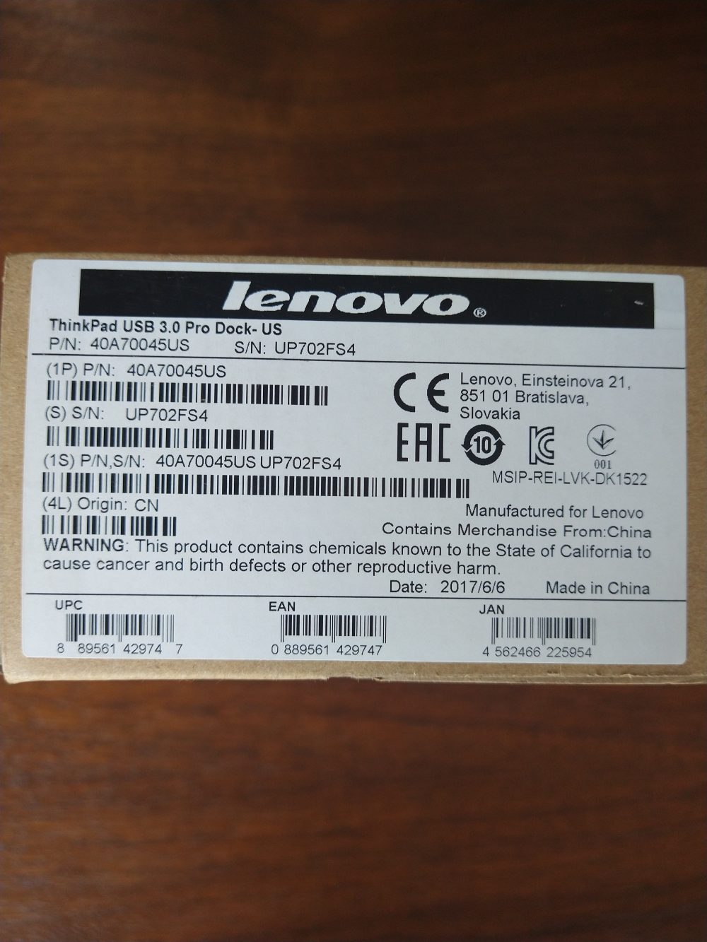 Lenovo ThinkPad 40A70045US 03X7130 USB 3.0 Pro Dock Docking Station New Sealed - Image 3