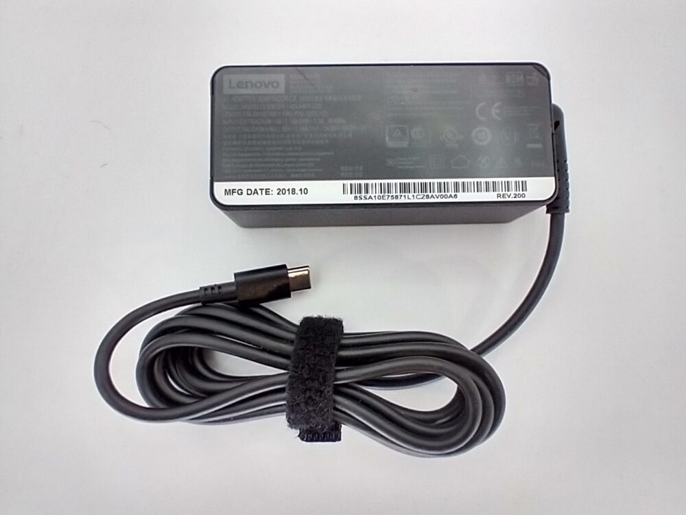 Genuine Lenovo 45W USB-C Power Supply  for Yoga 720 with 2-Prong Cable - Image 5