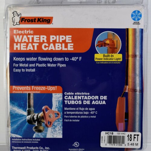 Frost King HC18 18ft Electric Water Pipe Heat Cable Kit — main image
