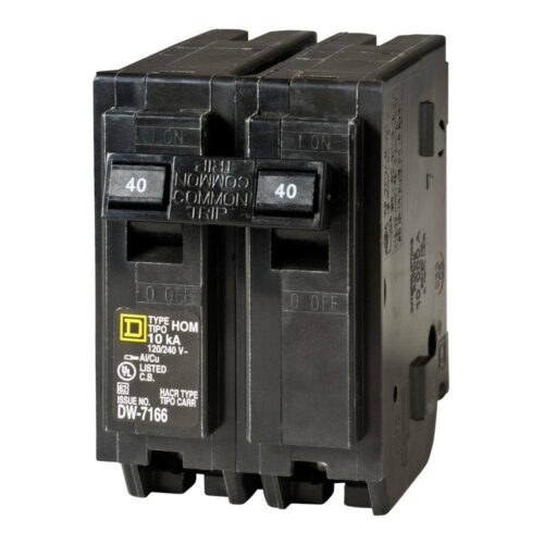 Square D HOM240 Circuit Breaker 2-Pole 40 Amp 120/240 Volt AC Homeline
