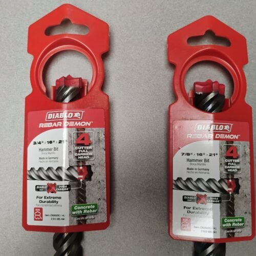 Diablo SDS-Max Rebar Demon Drill Bits 3/4" & 7/8" Carbide Bundle DMAMX1140 1180