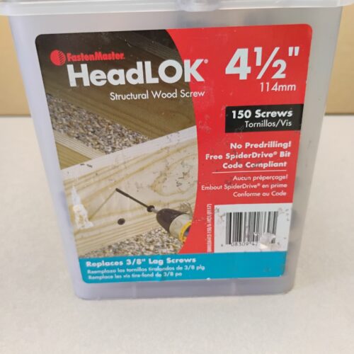 NEW! FastenMaster 4-1/2 in. Heavy Duty Flat-head Fasteners (150-Piece) HeadLOK