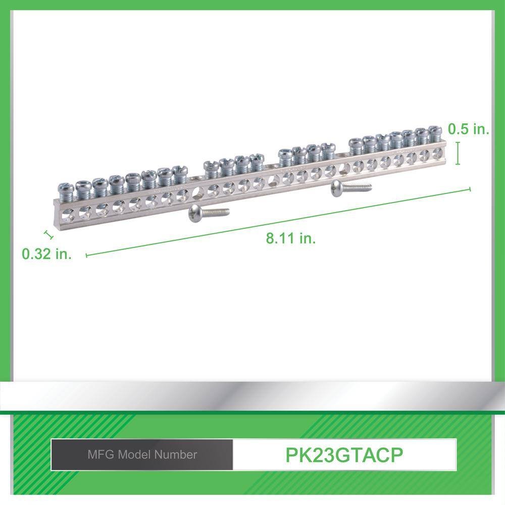 (Two) Square D PK23GTA Grounding Bar Kit 23 Terminal For QO/Homeline Load Center — image 2 of 9
