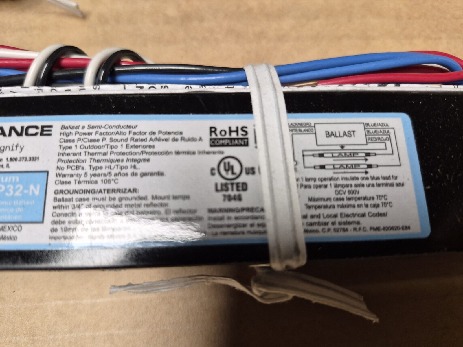 LOT-2 Advance Ballast Optanium T8 4 ft. IOPA-2P32-N (F17T8, F25T8, F32T8 or F40T8) — image 2 of 8