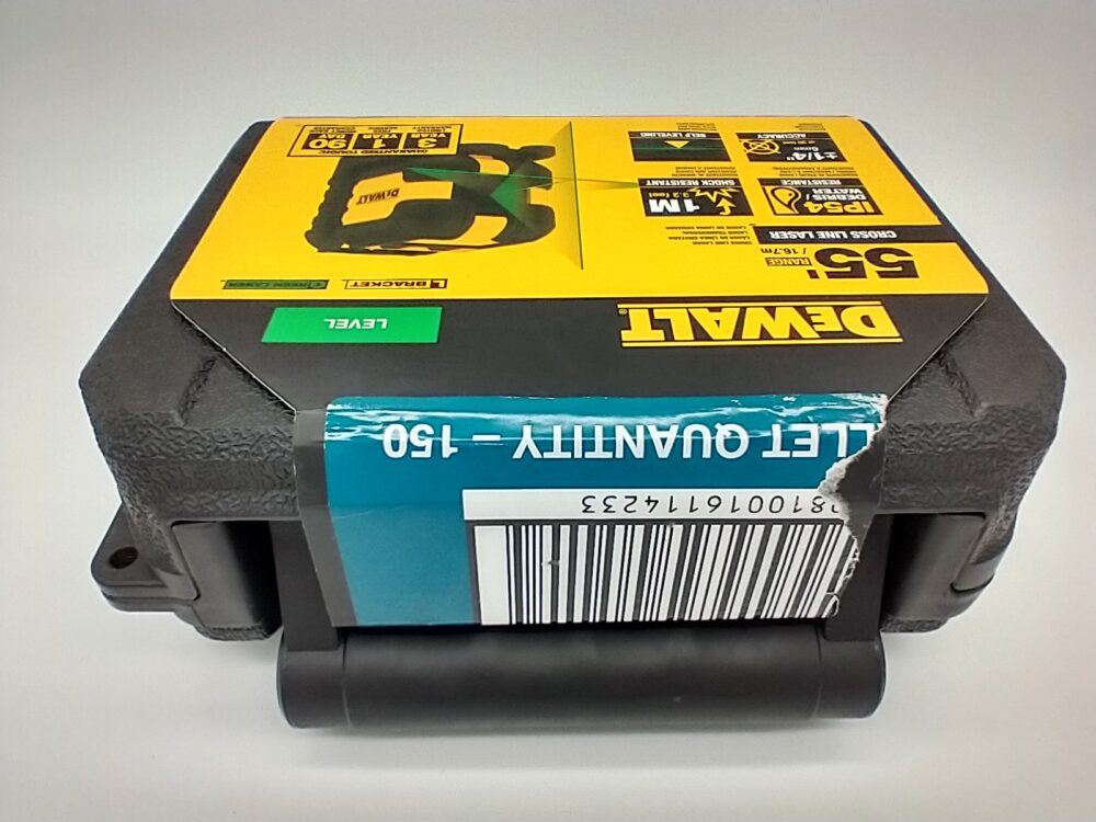 DeWalt DW08802CG 55' Range Green Beam Self Leveling Cross Line Laser, Case, Batteries - Image 3