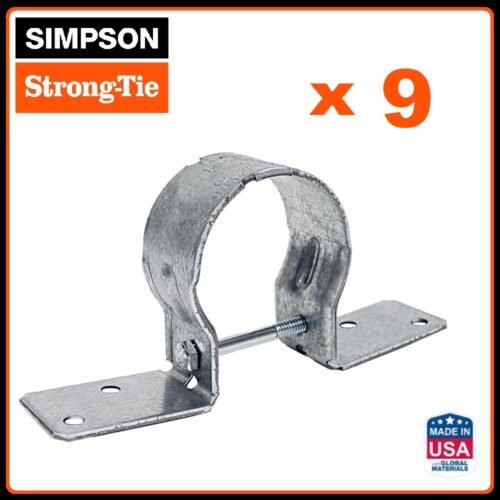 9 Simpson Strong 12-Gauge Pipe Grip Tie 2 in. Pipe (2-3/8 in. Outside Diameter) — main image