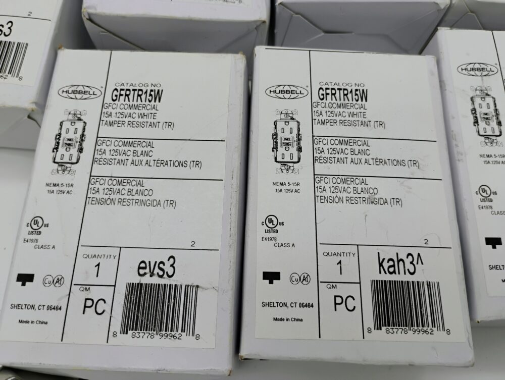 (7) HUBBELL GFRTR15W Heavy Duty Tamper Resistant Self Test GFCI Receptacle NEW - Image 10