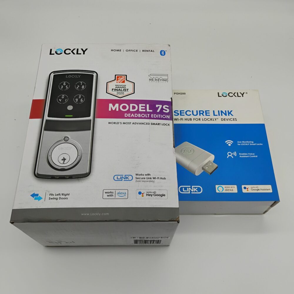 Lockly 7S Smart Deadbolt Lock + PGH200 Secure Link WI-FI Hub (Factory Sealed)