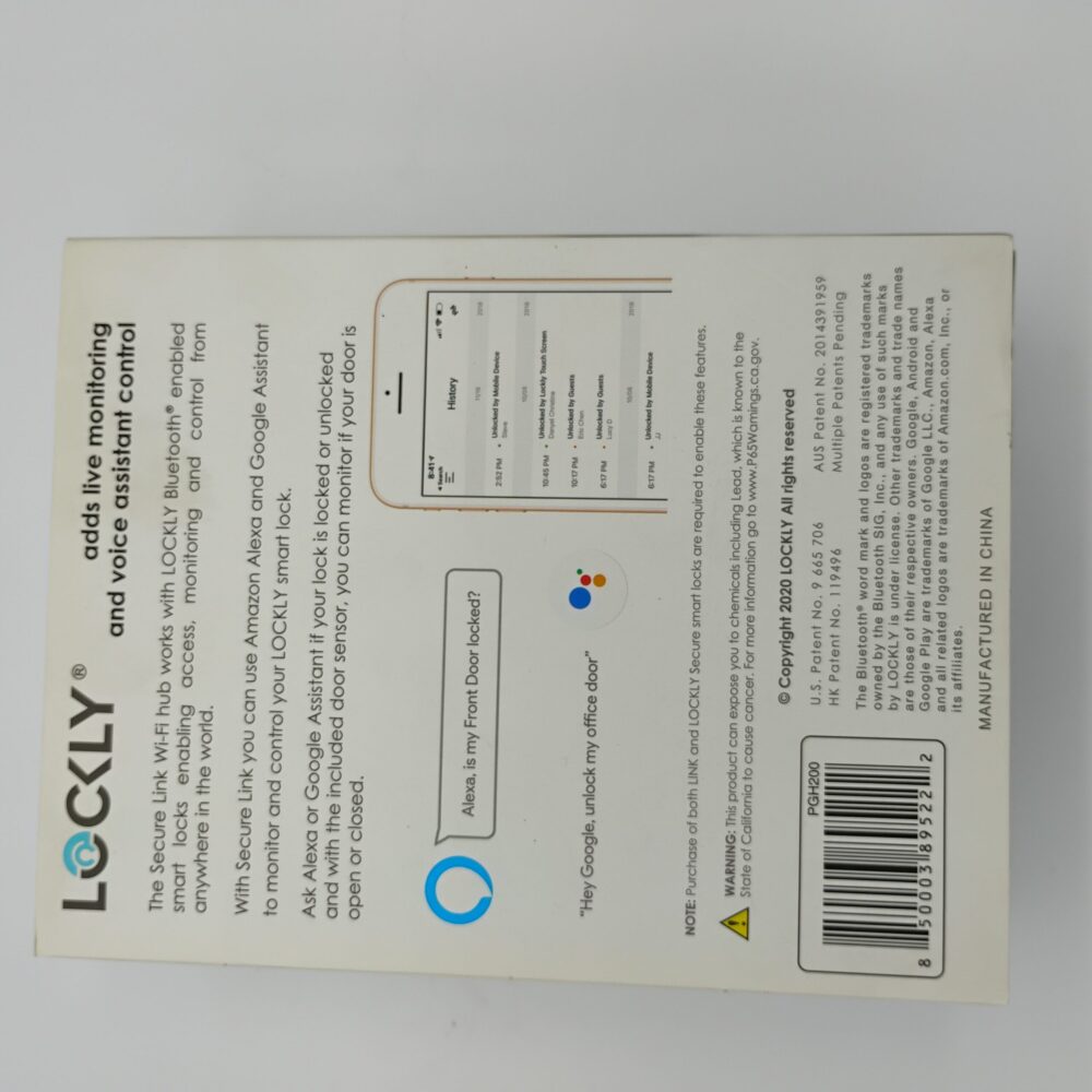 New Sealed Lockly Secure LINK Wi-Fi Smart Hub For LOCKLY Devices (PGH200) - Image 4