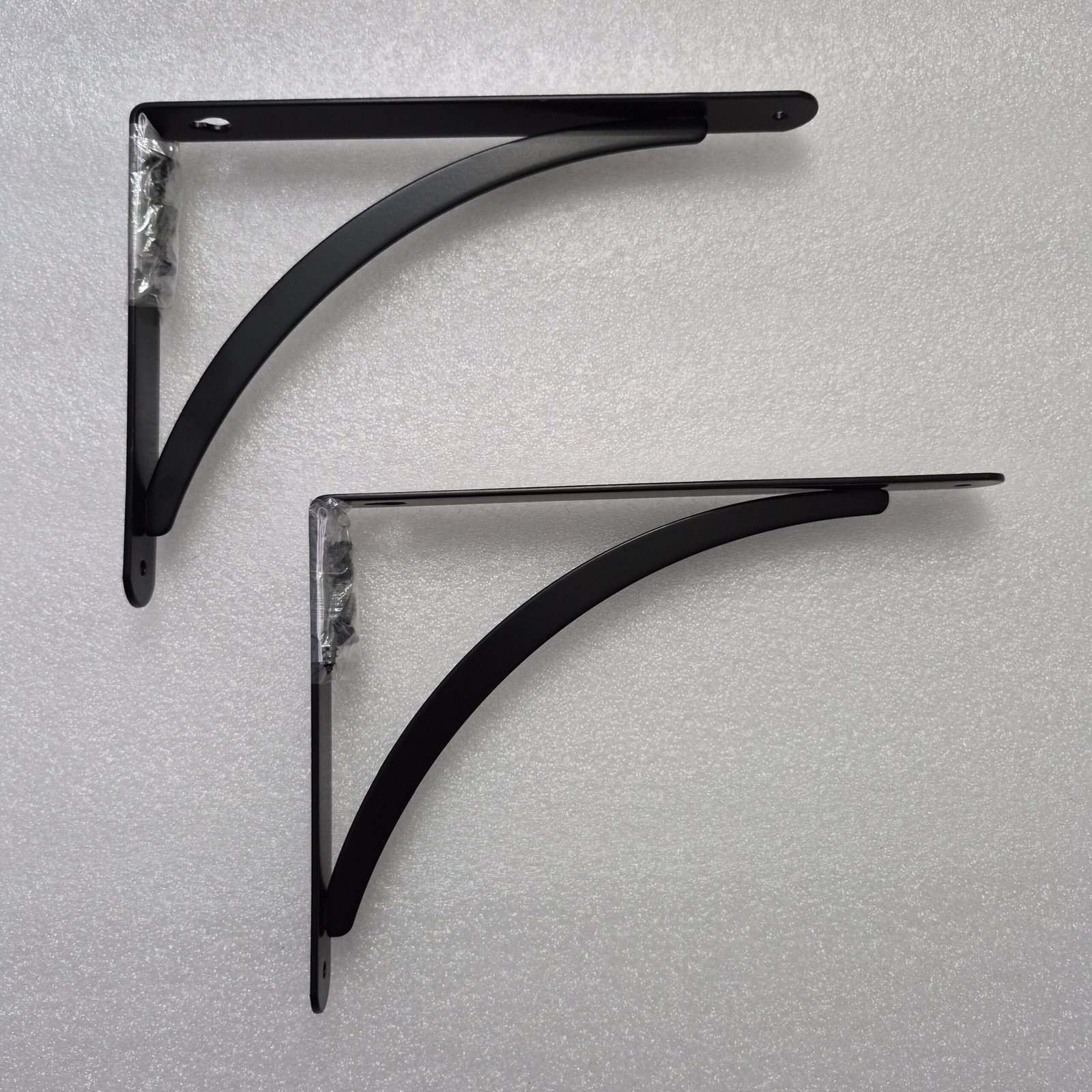 Pair (2) StyleWell 6.5 in. x 9 in. Black Cove Arch Decorative Shelf Brackets — image 6 of 9