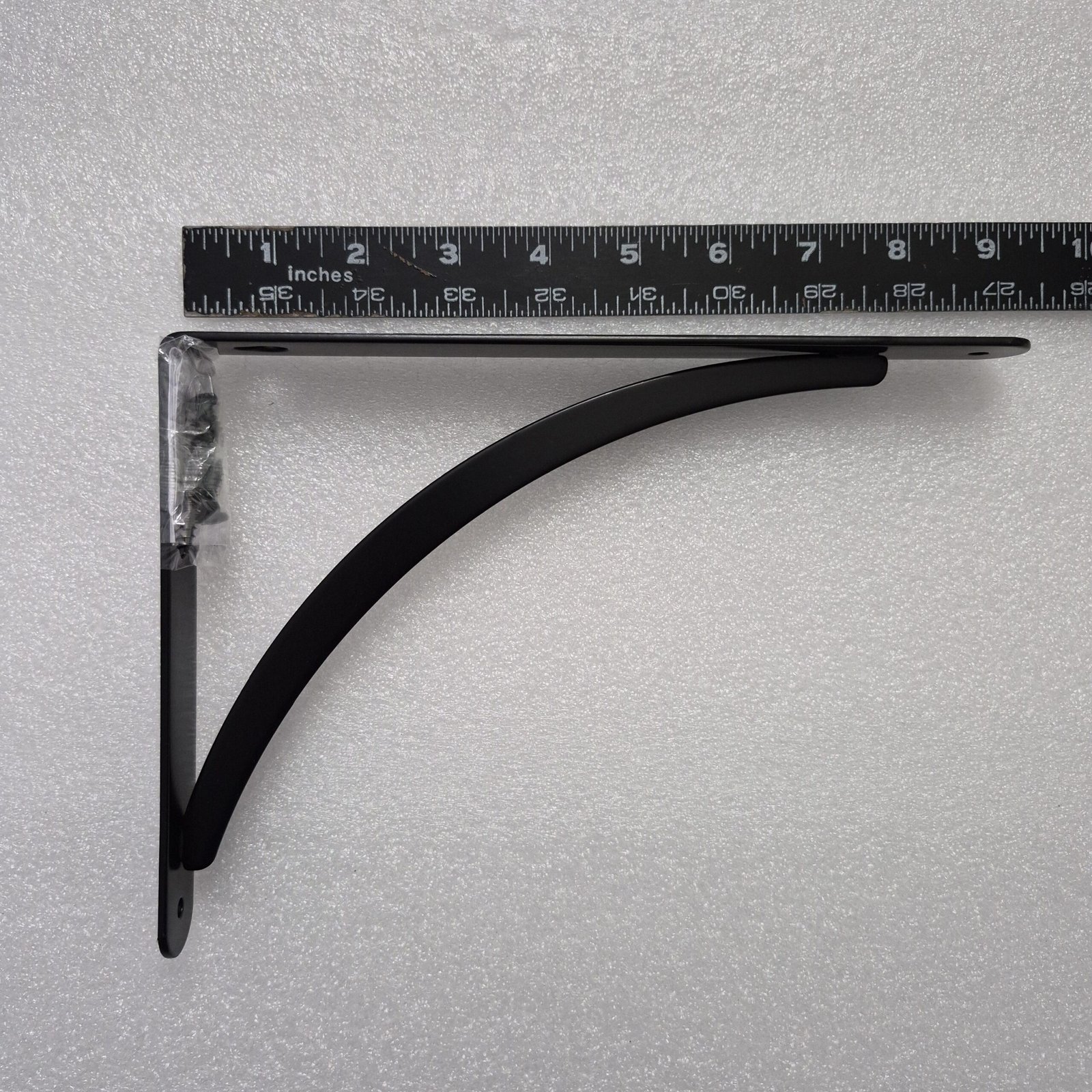 Pair (2) StyleWell 6.5 in. x 9 in. Black Cove Arch Decorative Shelf Brackets — image 8 of 9