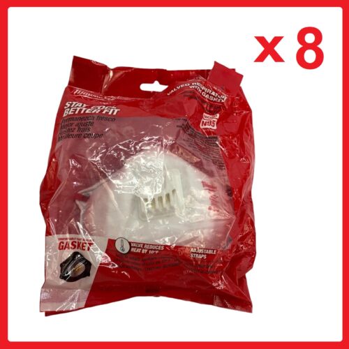 Lot of 8 Milwaukee N95 Multi-Purpose Valved Respirator w/ Gasket -48-73-4001