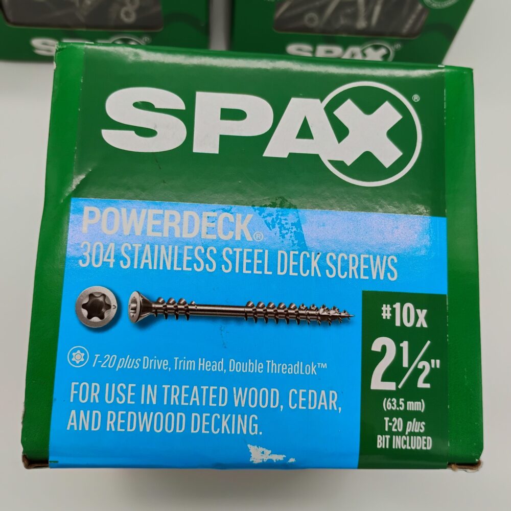 3 Boxes Spax Trim Head Wood Deck Screws T-Star Stainless Steel 3Lbs #10 x 2-1/2" - Image 4