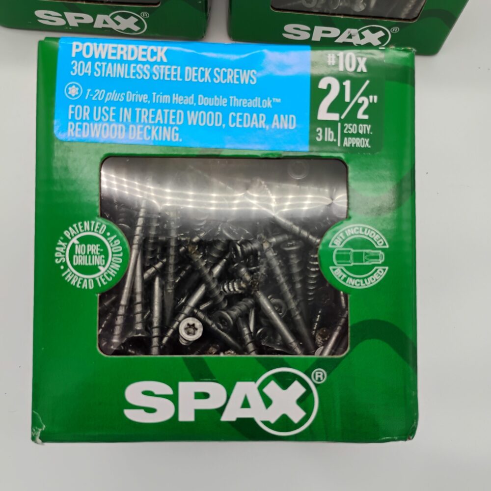 3 Boxes Spax Trim Head Wood Deck Screws T-Star Stainless Steel 3Lbs #10 x 2-1/2" - Image 5