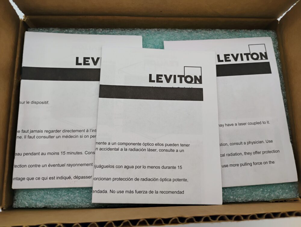LEVITON SPLCS-244 SDX Pigtail Fusion Splice Module pre-loaded with duplex LC - Image 2