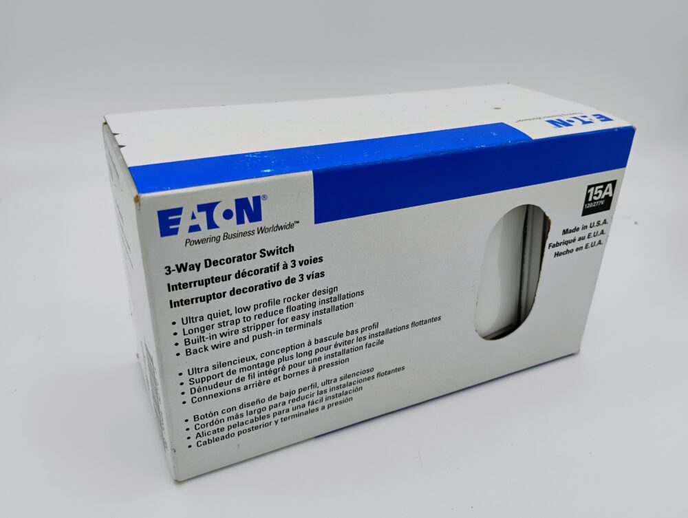 (10) Eaton 7503W 3-Way Decorator Switch White - Image 5