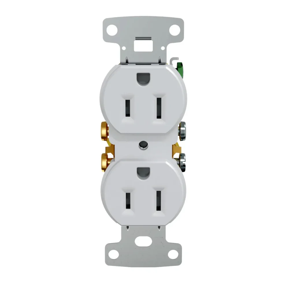 20 Hubbell RR15SWTR Duplex Tamper Resistant DUP Recept 15A 125V Seft-Grd White - Image 3