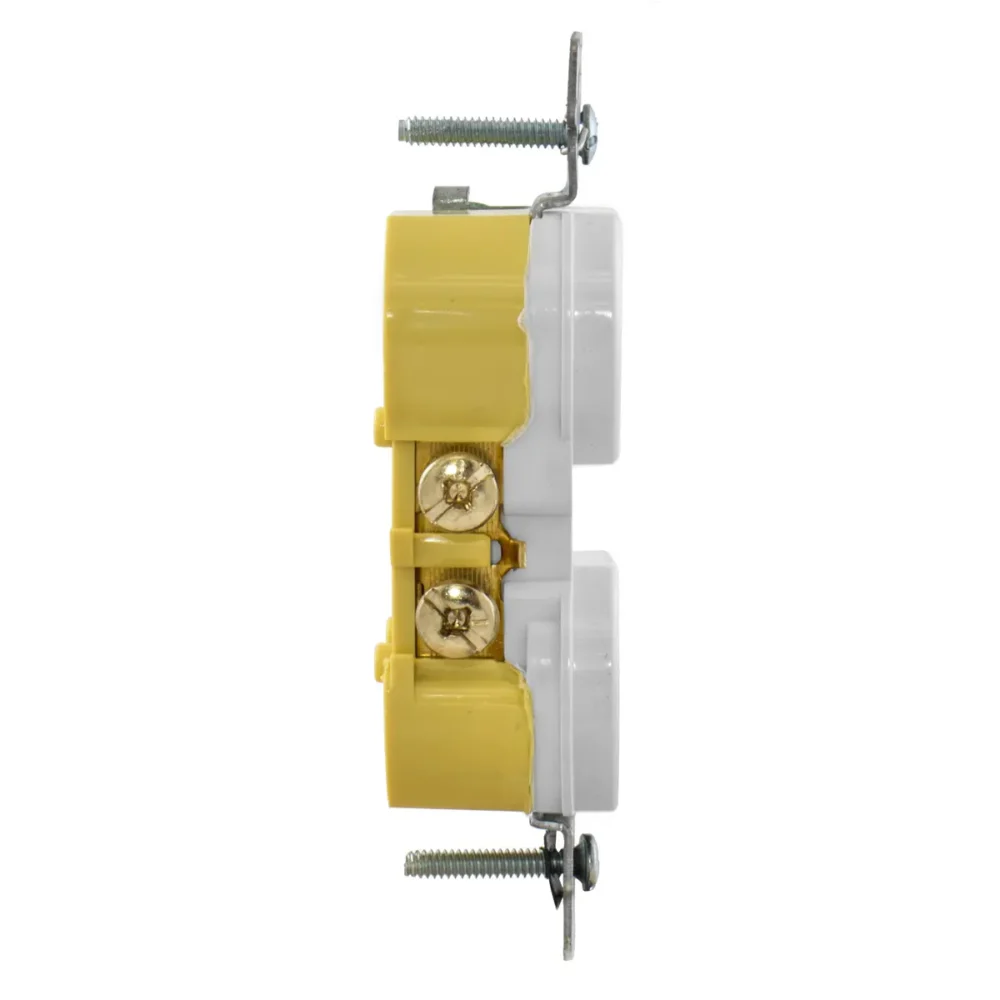 20 Hubbell RR15SWTR Duplex Tamper Resistant DUP Recept 15A 125V Seft-Grd White - Image 6