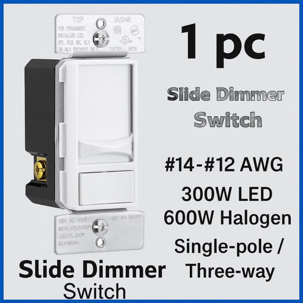 Eaton SUL06P-W 1-Pole 3-Way Slide Dimmer with Preset
