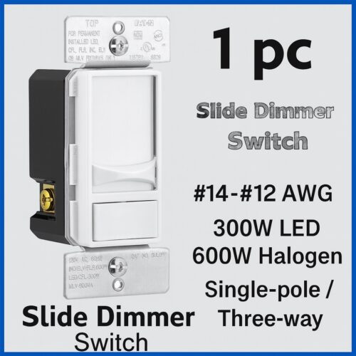Eaton SUL06P-W 1-Pole 3-Way Slide Dimmer with Preset