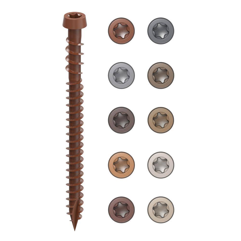 Image of the Camo #10 2-1/2 in. Redwood Star Drive Trim-Head Composite Deck Screw (350-Count) by CAMO, SKU: 2152-CamoRed-2-1/2#10-350