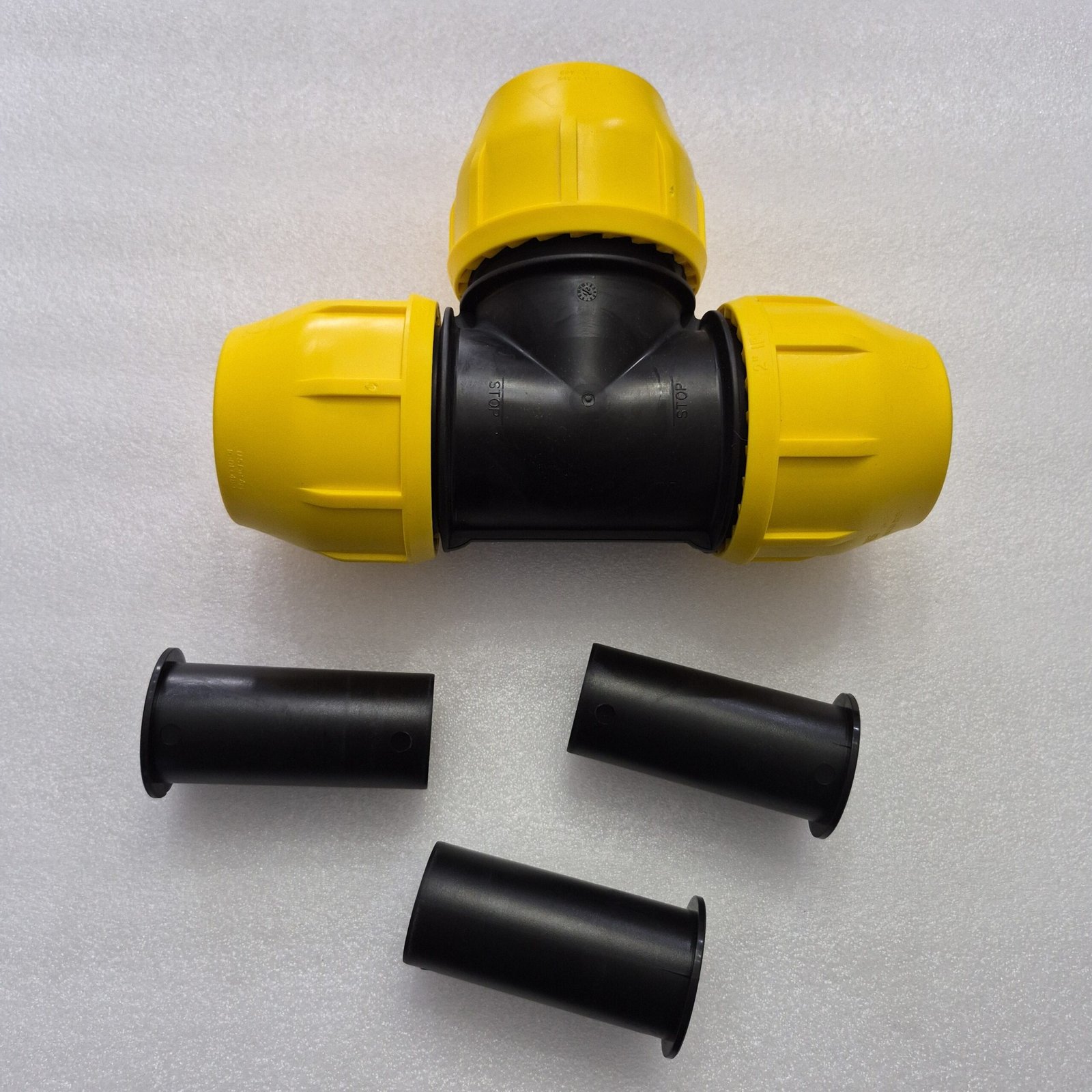 HOME-FLEX 2 in. IPS DR 11 Underground Yellow Poly Gas Pipe Tee — image 2 of 8