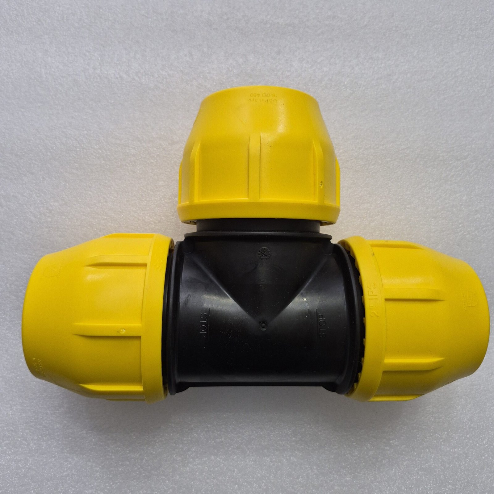 HOME-FLEX 2 in. IPS DR 11 Underground Yellow Poly Gas Pipe Tee — image 3 of 8