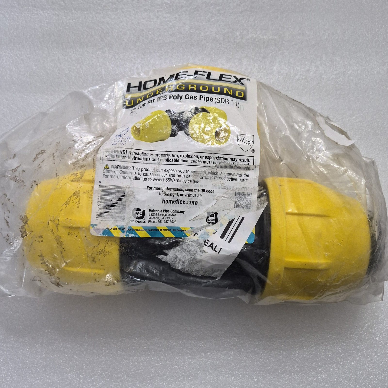 HOME-FLEX 2 in. IPS DR 11 Underground Yellow Poly Gas Pipe Tee — image 5 of 8