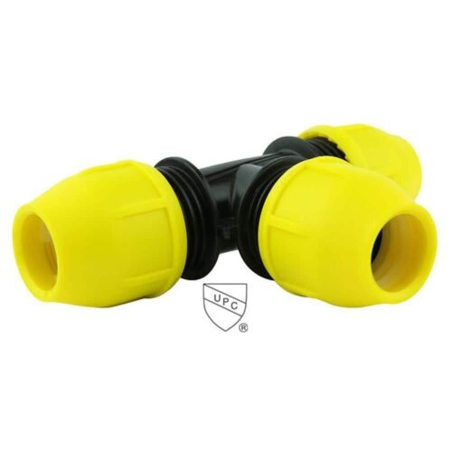 Image of the HOME-FLEX 2 in. IPS DR 11 Underground Yellow Poly Gas Pipe Tee by HOME-FLEX, SKU: 2162-Homeflex-T-2in