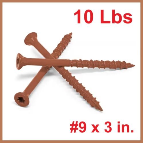 10 lbs. #9 x 3 in. Red Exterior Self-Starting Star Flat-Head Wood Deck Screw