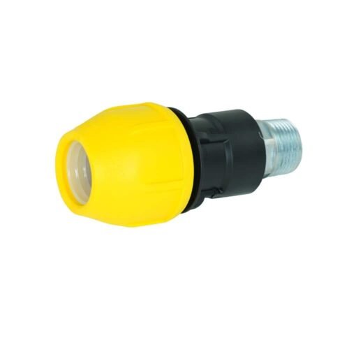 Image of the 3/4 in. Polypropylene Underground Yellow Poly Gas Pipe Conversion Fitting by HOME-FLEX, SKU: 2161-3/4Adapter-6224