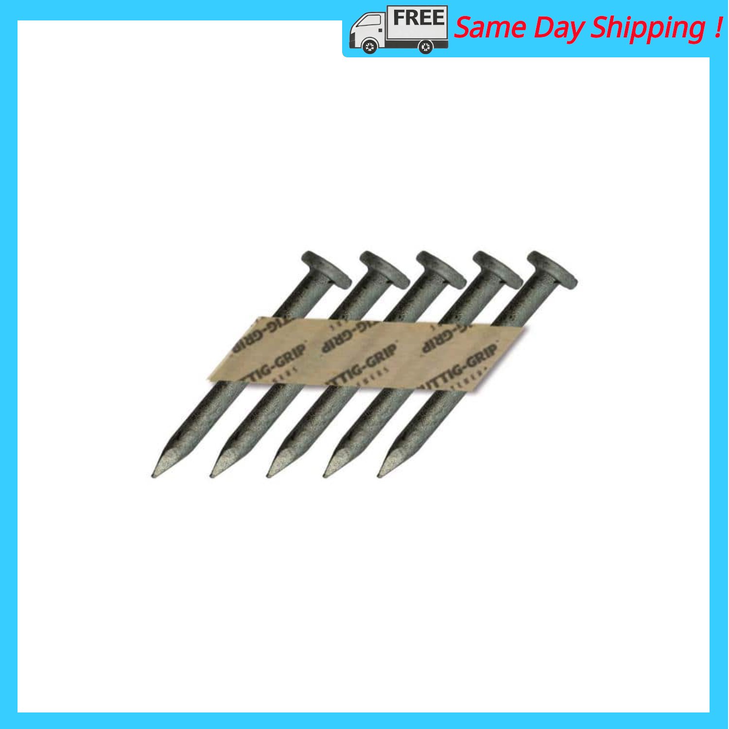 Image of the 1-1/2 in. x 0.148-Gauge 30-Degree Paper Joist Hanger Hot Galvanized Smooth Shank (3000 Per Box) by Grip Rite, SKU: 2176-Grip-1-1/2x.148