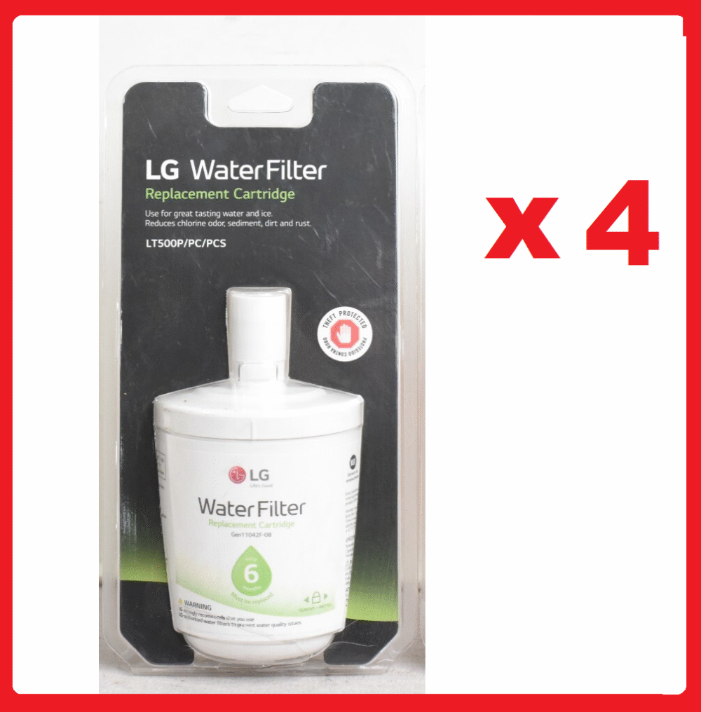 Lot of 4 LG LT500P/PC/PCS Water Refrigerator Filter Cartridges
