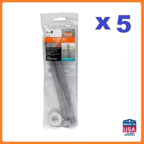 Simpson Strong-Tie RFB 1/2 in. x 8 in. Hot-Dip Galvanized Retrofit Bolt (5-Pack)