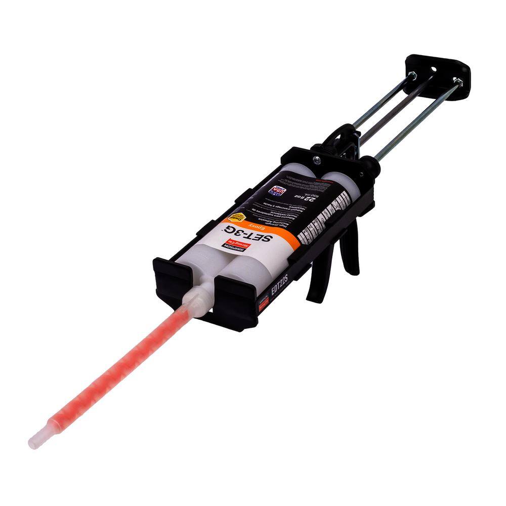 Image of the SET-3G 22 oz. High-Strength Epoxy Adhesive with Nozzle + EDT22S Steel Dispensing by Simpson Strong-Tie, SKU: 2203-Tool+Epoxy