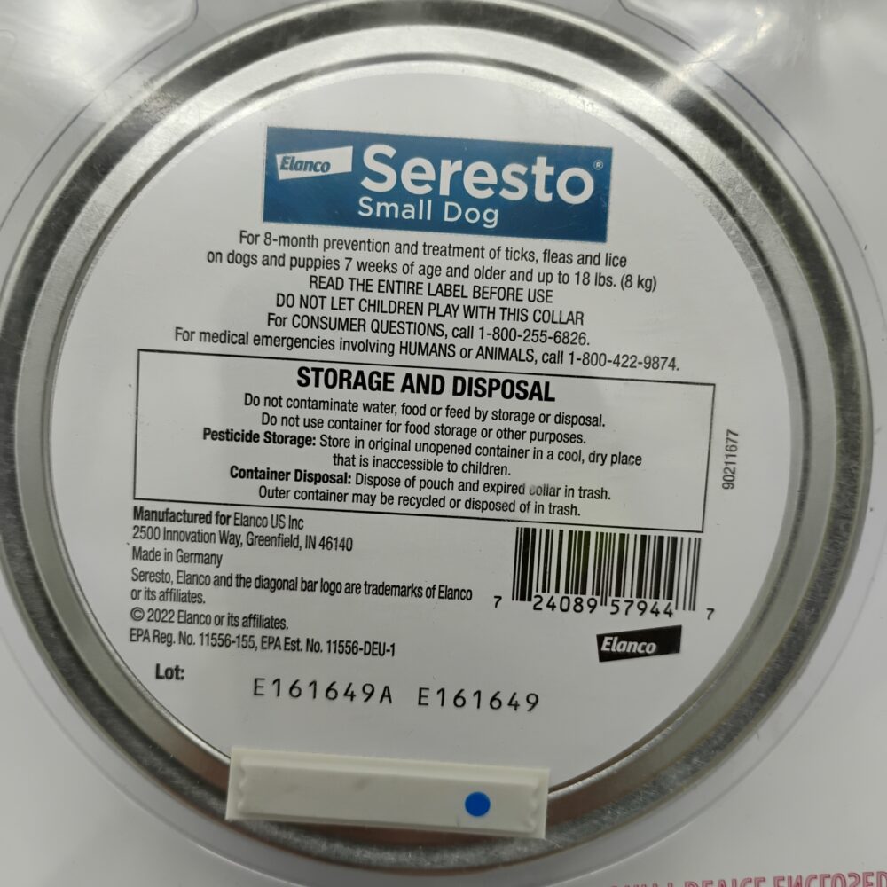 Seresto Elanco Flea & Tick Collar Small Dogs, Odorless Non-Greasy NEW & SEALED! - Image 13