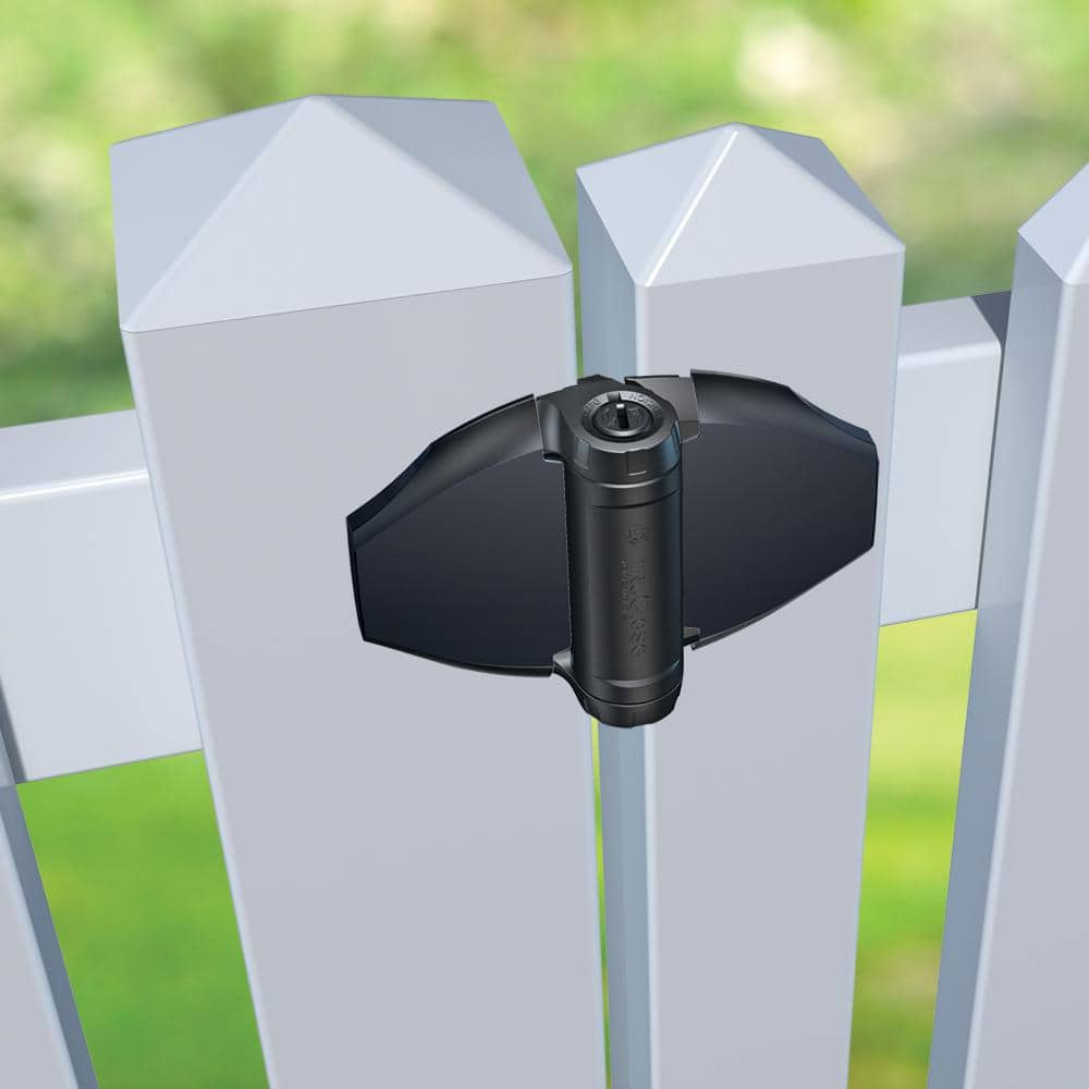 Image of the 4-1/2 in. x 6-3/4 in. Black Polymer and Stainless Steel Hinge by Tru-Close, SKU: 2233-Tru-Close