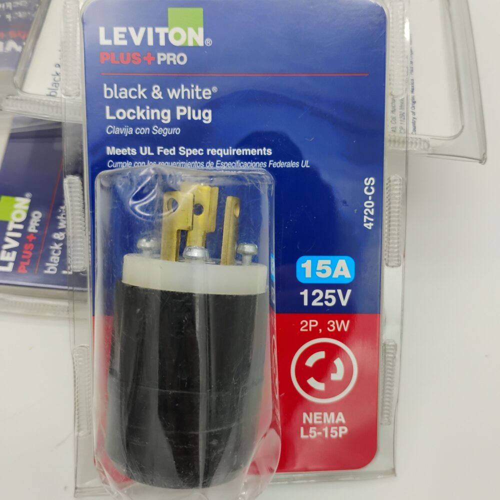 Lot of 8 Leviton 4720 Plugs & 8 4729 Connectors 15A 125V Locking NEMA L5-15P - Image 7