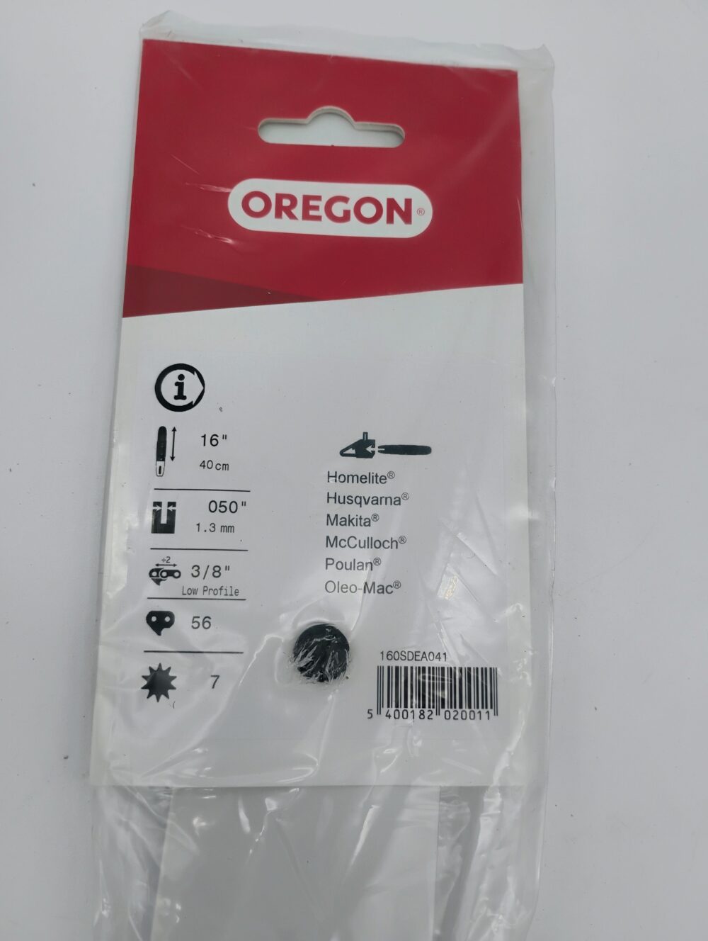 Oregon 16" Reversible Single Rivet Guide Bar, 160SDEA041 3/8"LP, 0.50", 56"Link - Image 2