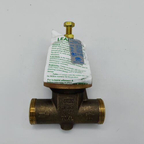 Zurn Wilkins 3/4" 70XLDU Pressure Reducing Valve (No Union Fittings)