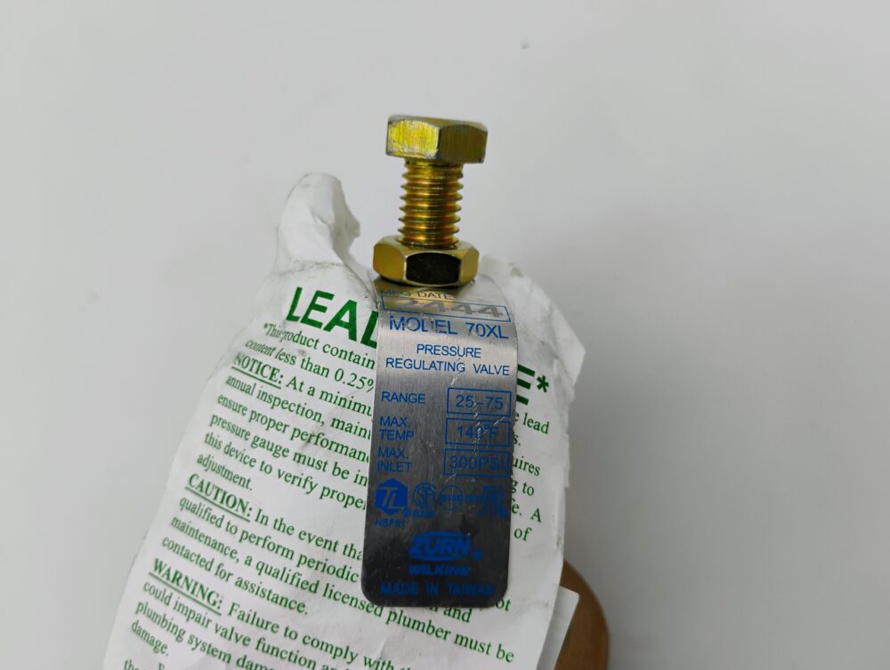 Zurn Wilkins 3/4" 70XLDU Pressure Reducing Valve (No Union Fittings) - Image 6