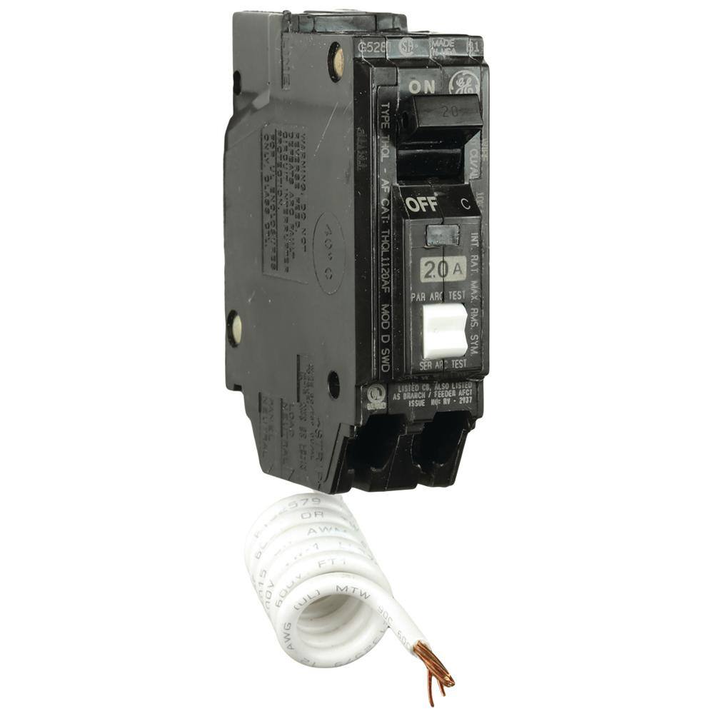 Image of the (3) GE Q-Line 20 Amp 1 in. Single Pole Arc Fault Combination Breaker THQL1120AFP2 by GE, SKU: 2255-GE-THQL1120AFP