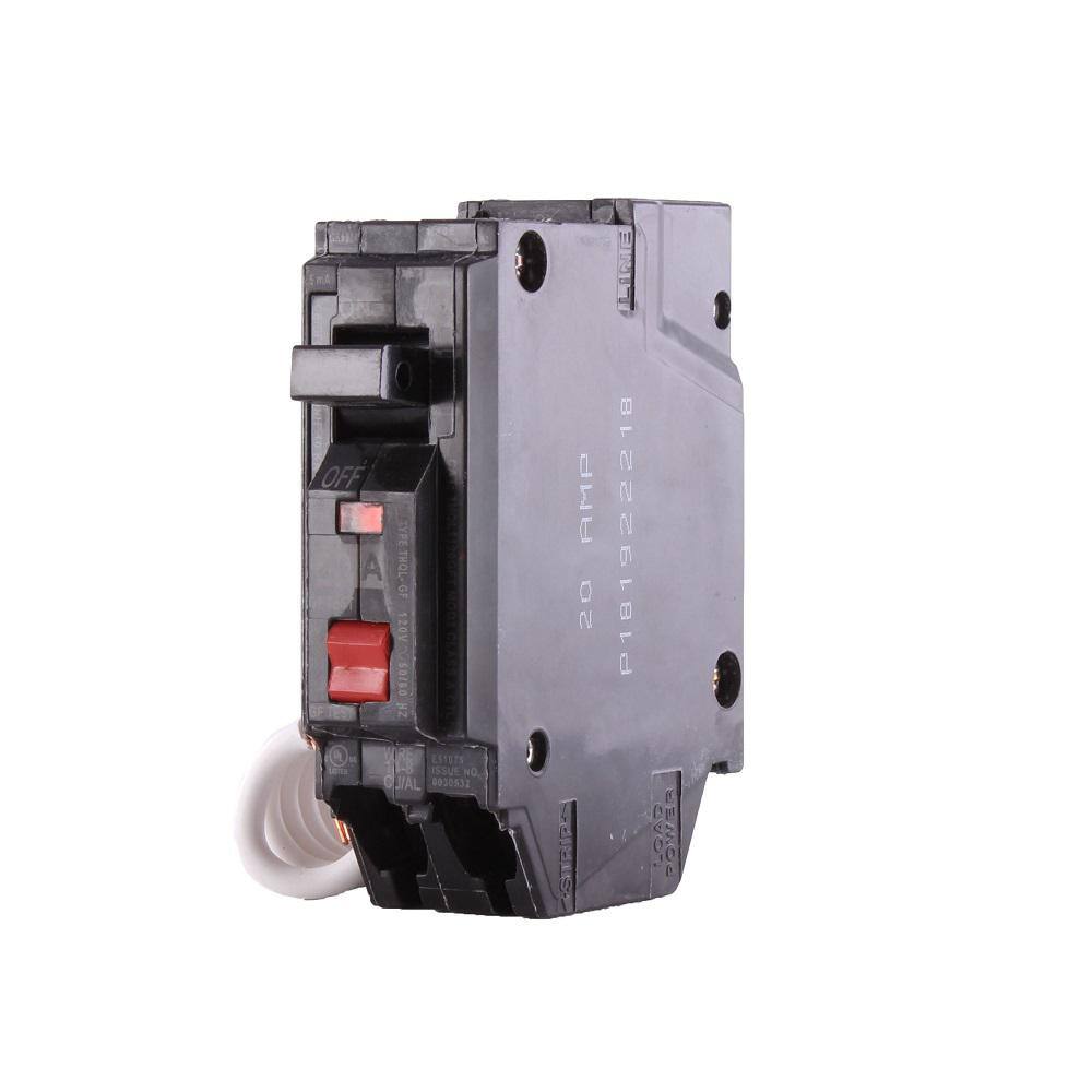 Image of the Lot of 6 NEW GE 20 Amp 1-Pole Ground Fault Breaker with Self-Test THQ1120GFTP by GE, SKU: 2256-GE-THQ1120GFTP