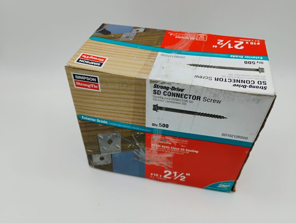 499-Count Strong-Drive Connector Screws - 10 x 2-1/2 in. Hex Drive Galv., Mech.