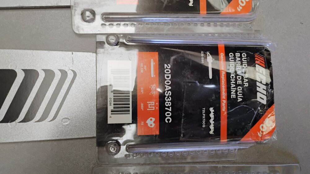 (4) Echo 20D0AS3870C 20" Timberwolf Chainsaw Guide Bar 3/8" .050 70DL CS-590 - Image 6