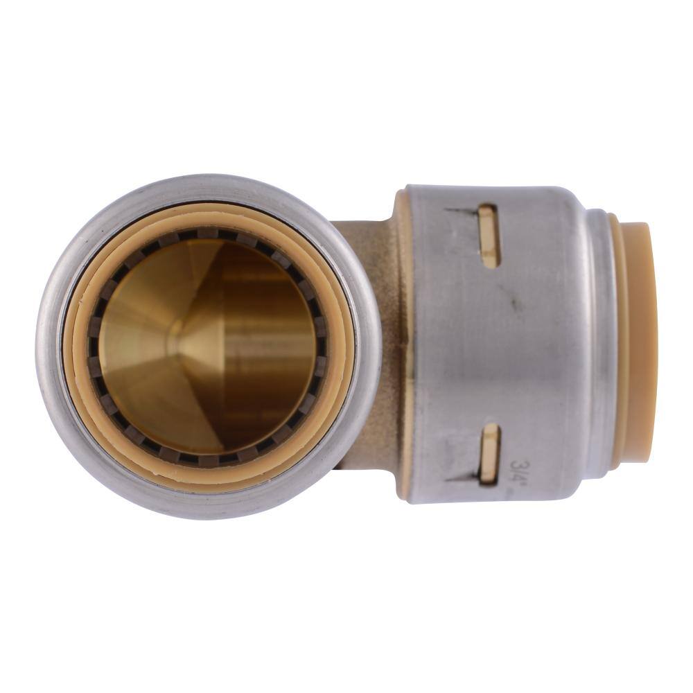 Image of the ShrakBite Max 3/4 in. Push-to-Connect Brass 90° Elbow Fitting (8-Pack) by SharkBite, SKU: 2260-Cha-34Elbow8p