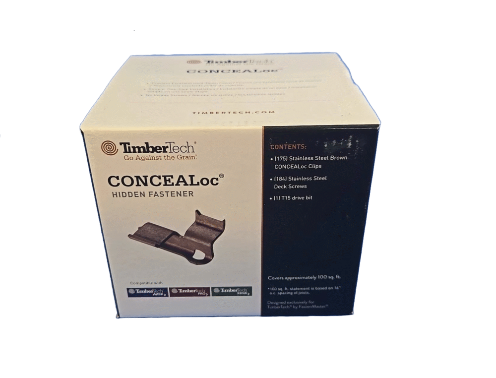 TimberTech - CONCEALoc Hidden Fastener 100ft2 BROWN R-4261-RBTT - Image 2