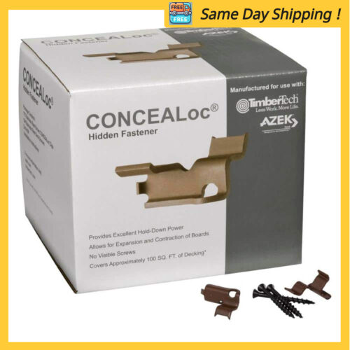 Image of the TimberTech - CONCEALoc Hidden Fastener 100ft2 BROWN R-4261-RBTT by TimberTech, SKU: 2264-TimberTech-100f